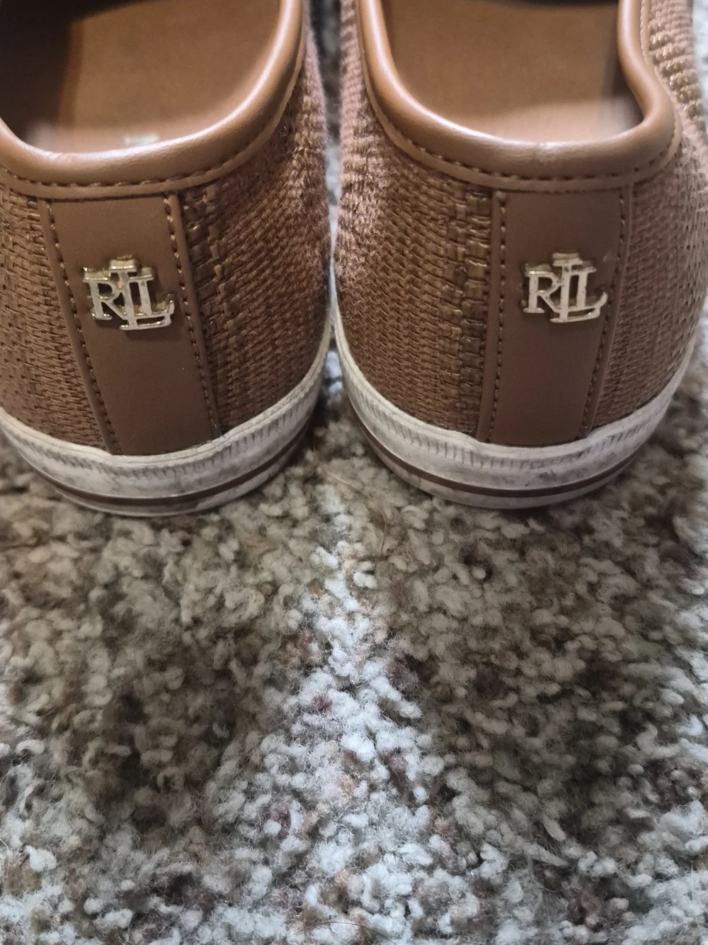 Lauren Ralph Lauren Jinny Woven Slip-On Flats in Brown